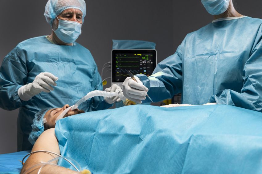 doctors doing surgical procedure patient hospital