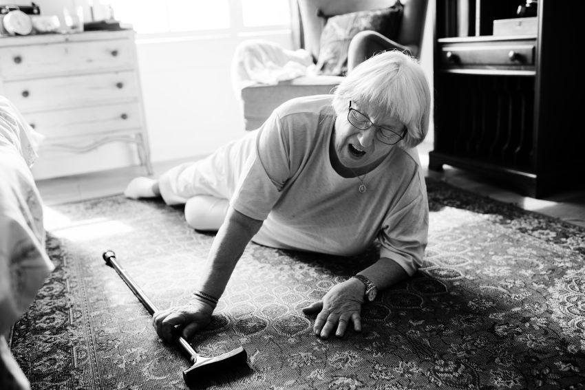 fallen elderly woman 