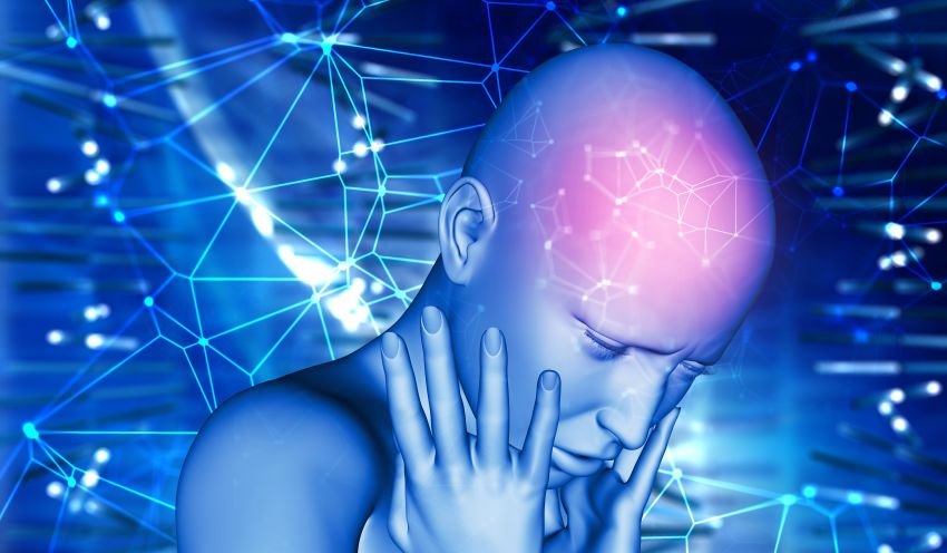 female with head inflammation