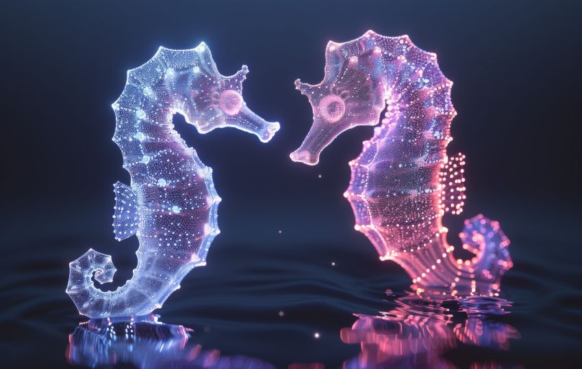 hippocampus couple Image by Ai on freepik