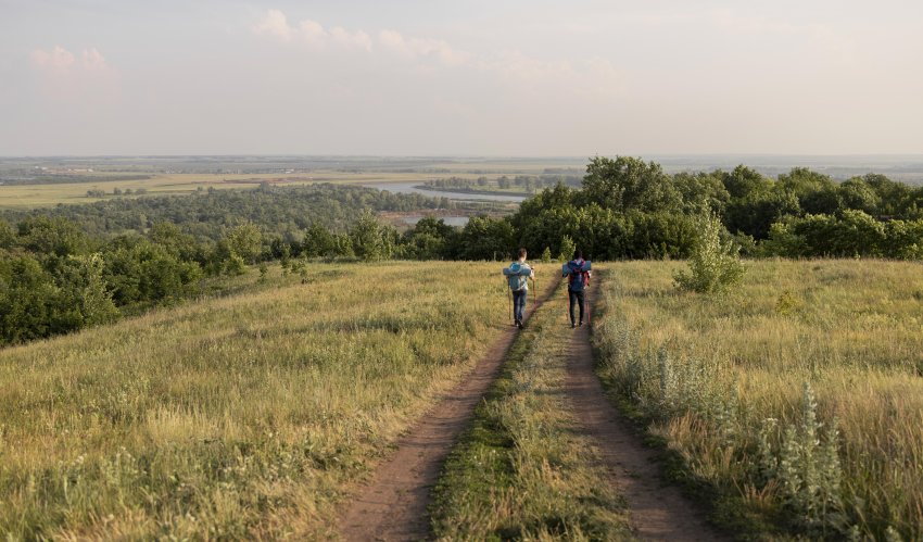 people walking nature