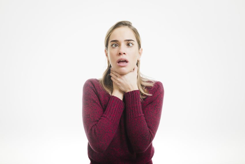 woman choking