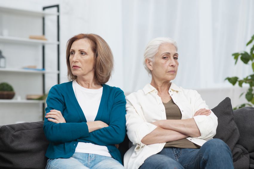women upset with each other 