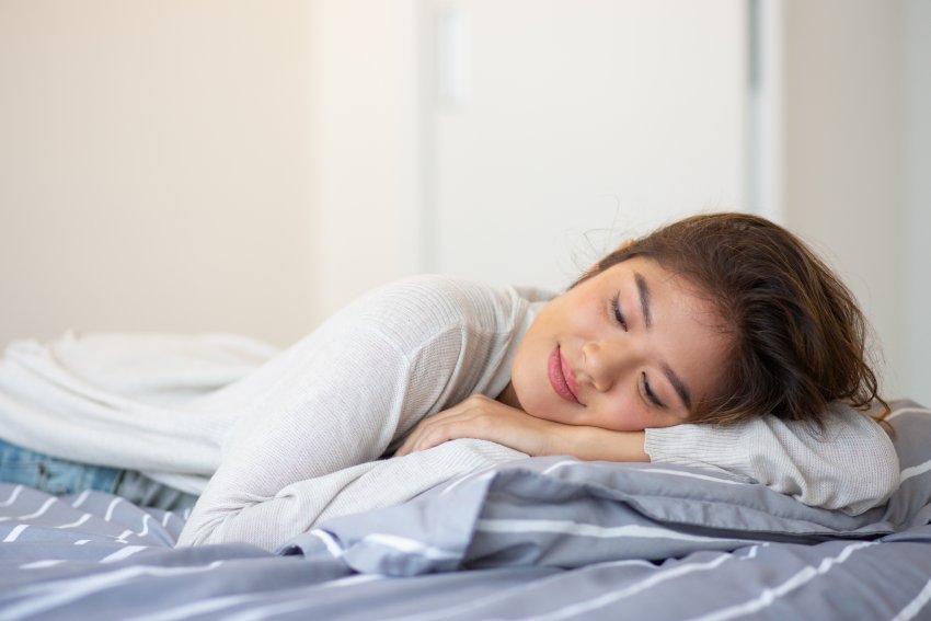 young woman sleeping